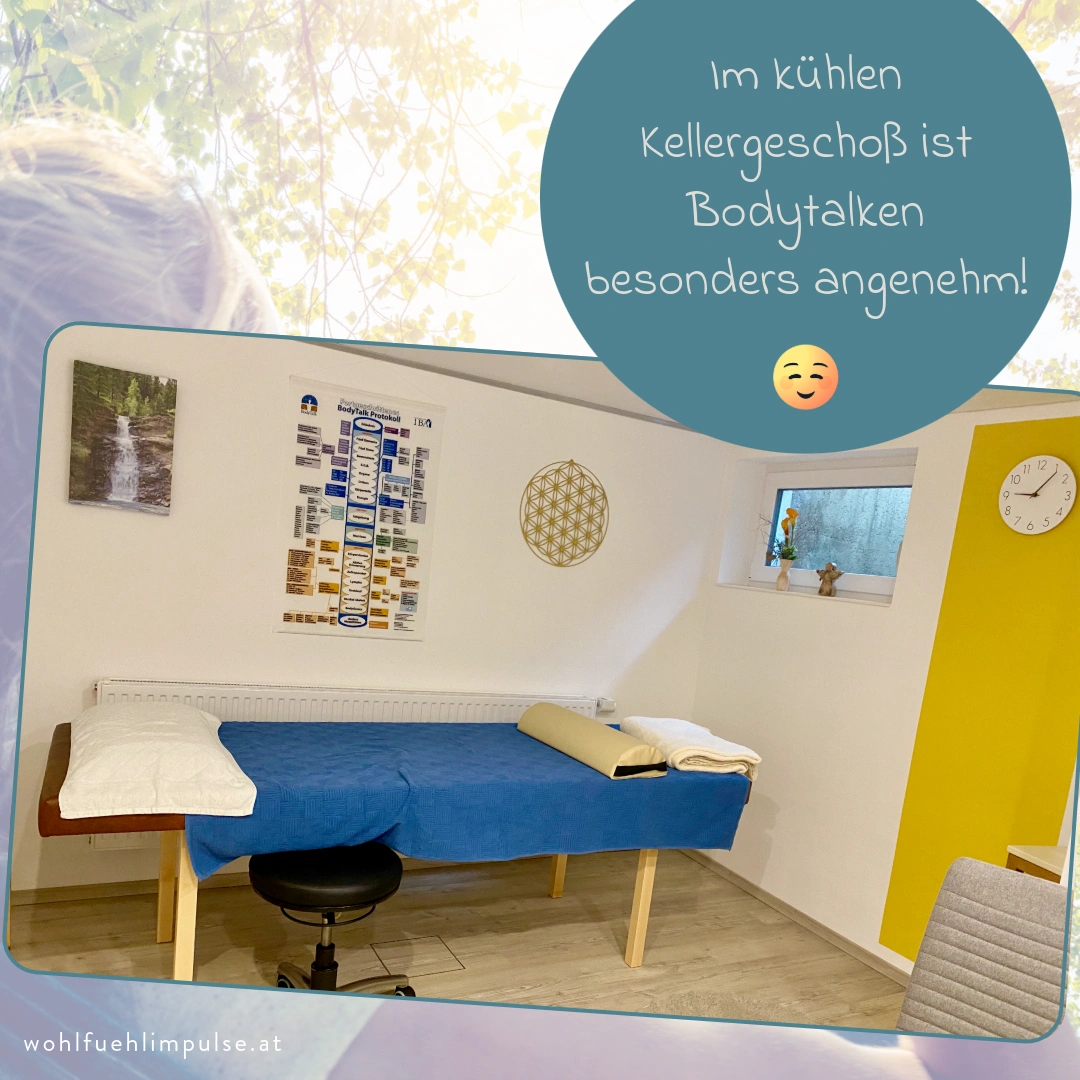 Im kühlen Kellergeschoß ist Bodytalken besonders angenehm!
